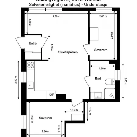 Entire 2-Bedroom Apartment With Private Entrance Near Tromso City Centre Exterior photo